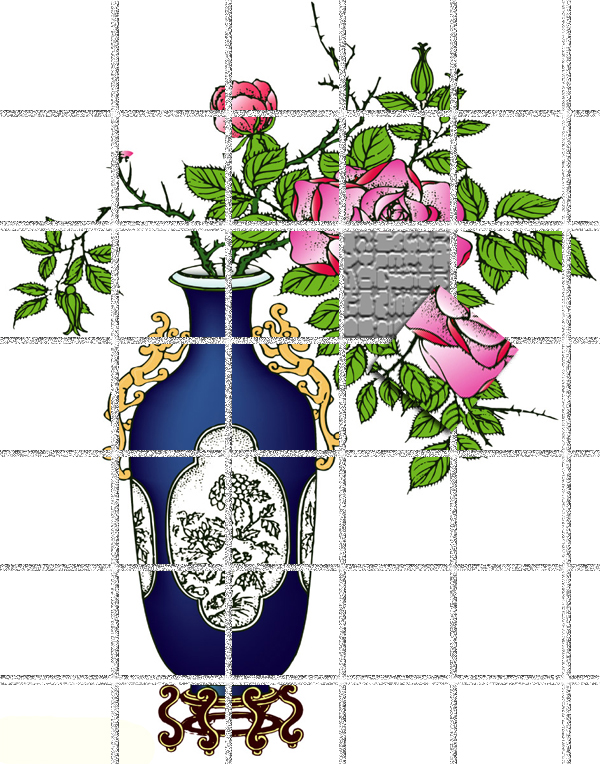 【Q站】PS教程 使用PS制作青花瓷砖效果视频教程